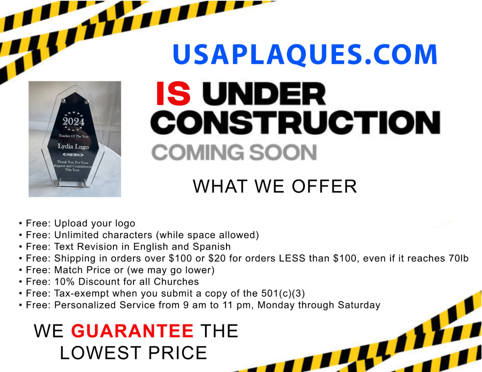USA PLAQUES